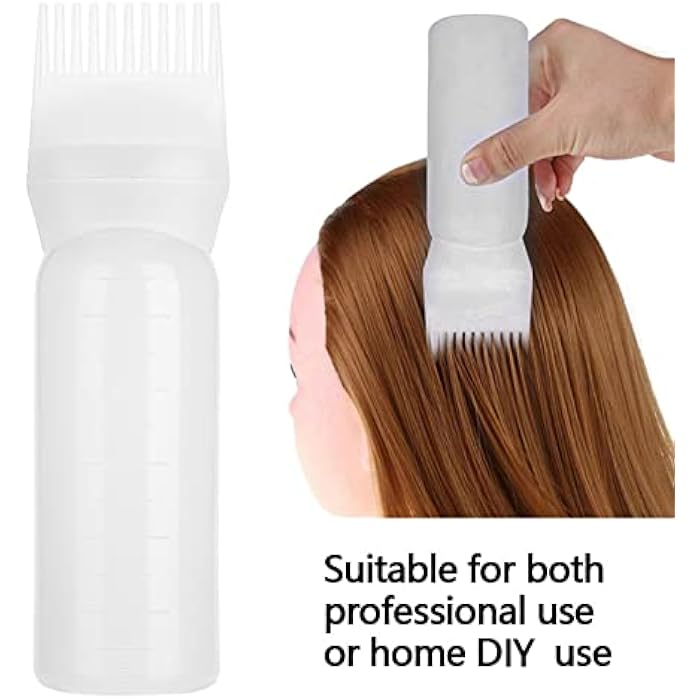 Sonew Root Comb Applicator Bottle for Hair Dye (3 Colors: White, Pink, Purple) - 160ml Capacity - Hair Coloring & Dyeing - Plastic Material - Reusable - Unique Design with Attached Comb - Image 5
